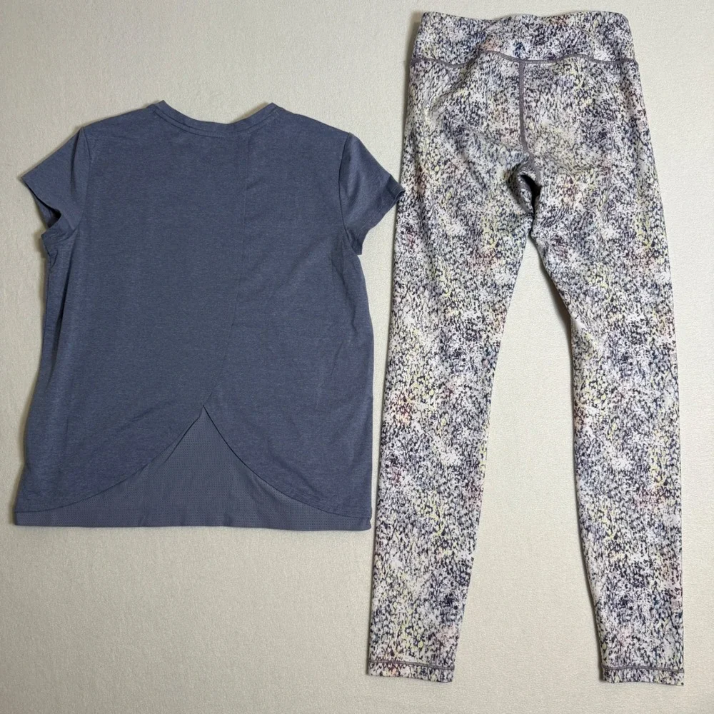 Athleta Girl Active Set Top‎ and Leggings Athletic Wear Purple Extra Large XL